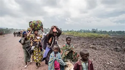 Displaced civilians in Congo