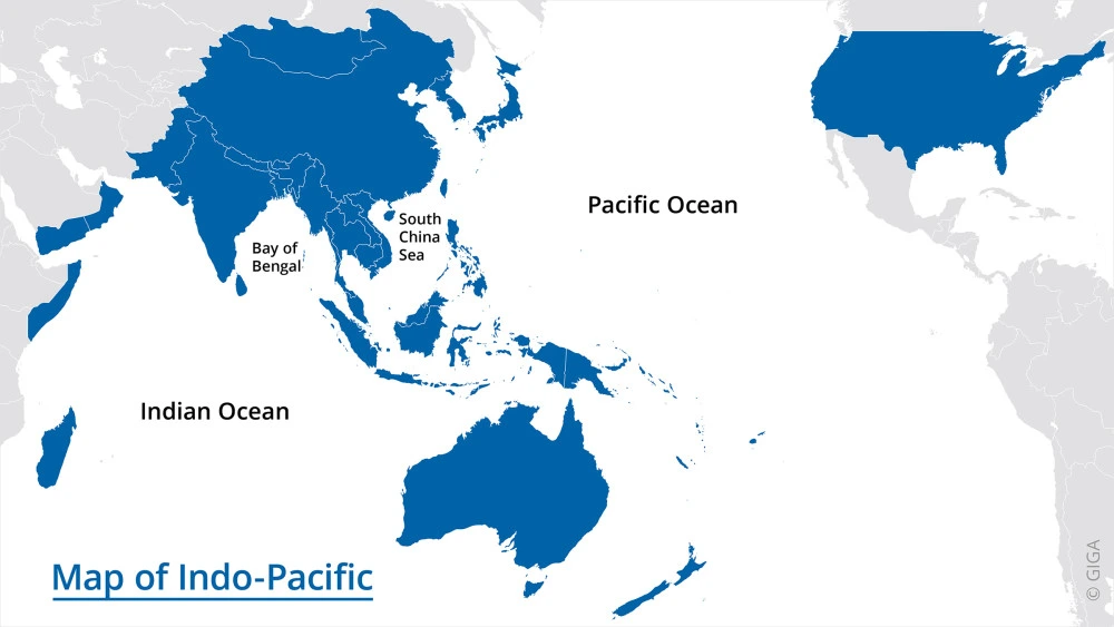 Indo-Pacific strategic map